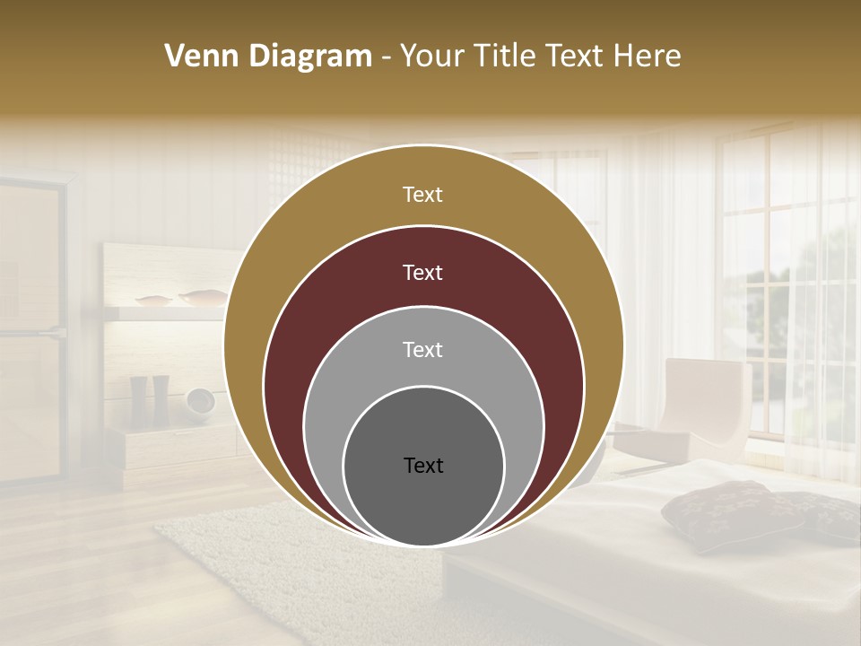 3D Rendering Of The Modern Bedroom PowerPoint Template