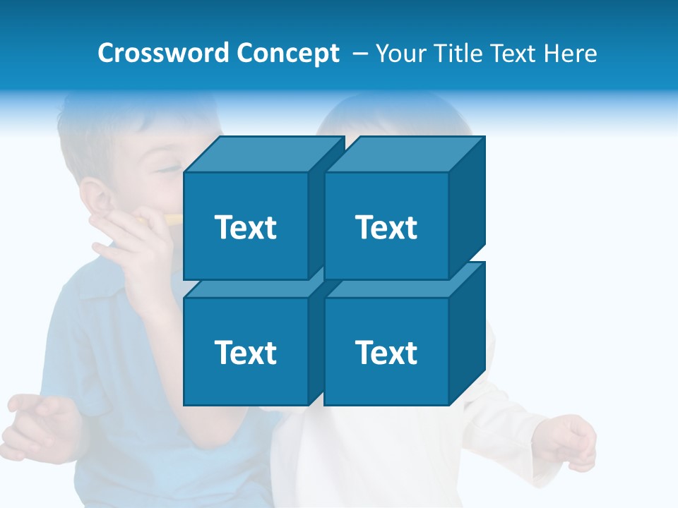 Children With Tooth Brushes PowerPoint Template