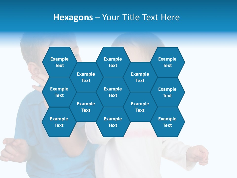 Children With Tooth Brushes PowerPoint Template