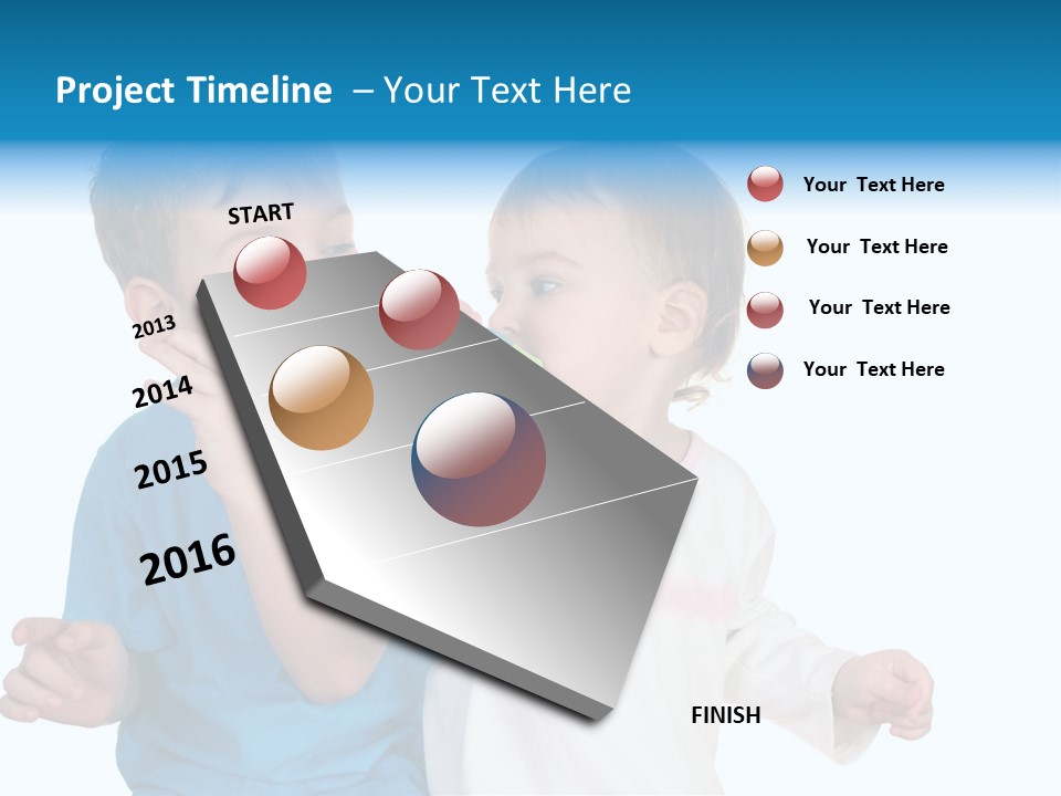 Children With Tooth Brushes PowerPoint Template