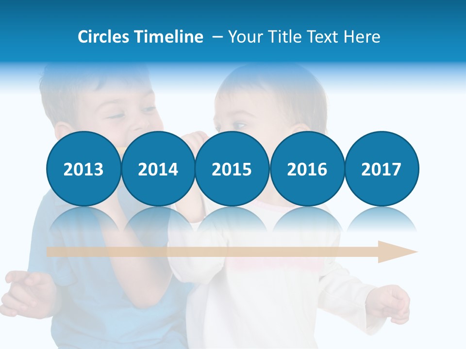 Children With Tooth Brushes PowerPoint Template