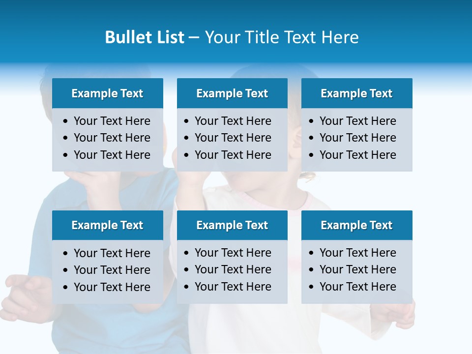 Children With Tooth Brushes PowerPoint Template