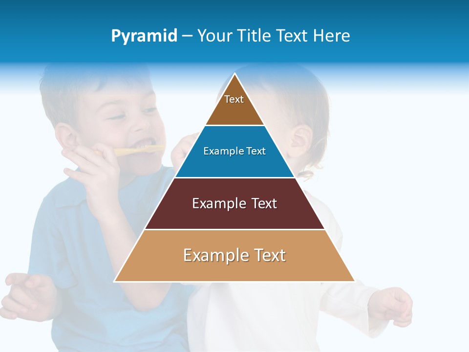 Children With Tooth Brushes PowerPoint Template