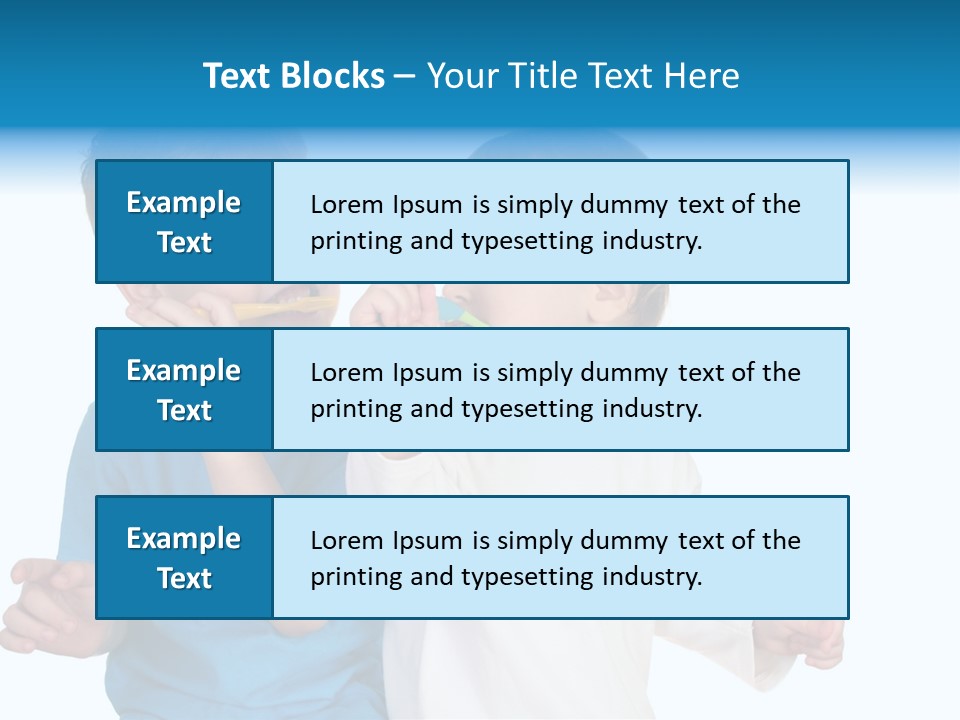 Children With Tooth Brushes PowerPoint Template