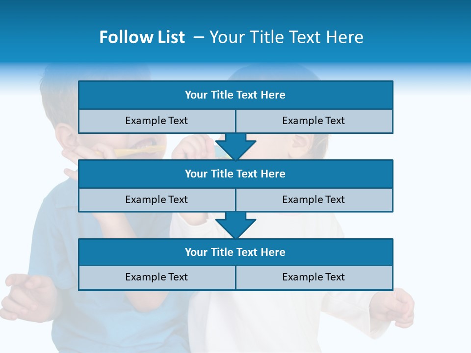 Children With Tooth Brushes PowerPoint Template