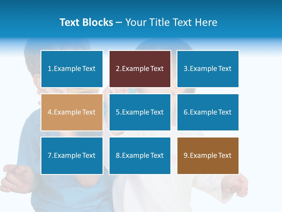 Children With Tooth Brushes PowerPoint Template