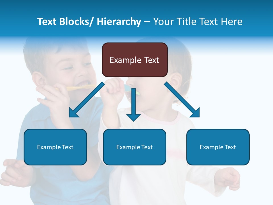 Children With Tooth Brushes PowerPoint Template