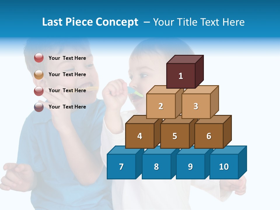 Children With Tooth Brushes PowerPoint Template