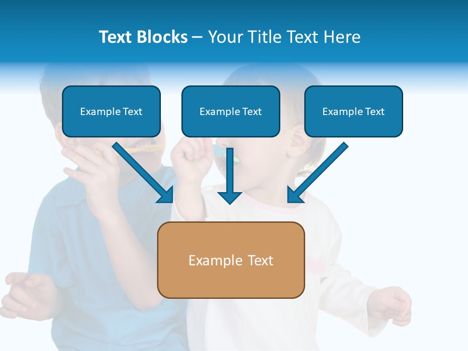 Children With Tooth Brushes PowerPoint Template