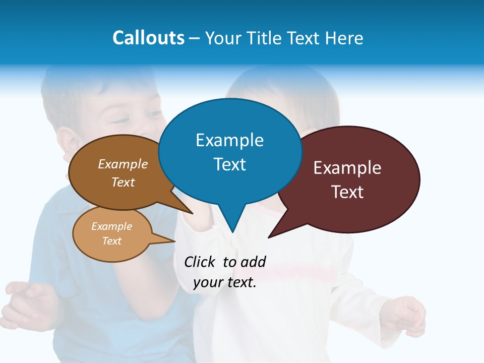 Children With Tooth Brushes PowerPoint Template