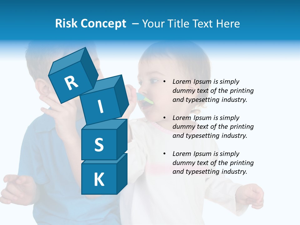 Children With Tooth Brushes PowerPoint Template