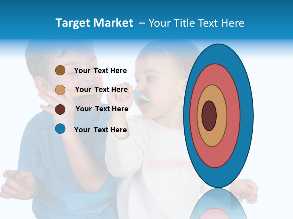 Children With Tooth Brushes PowerPoint Template