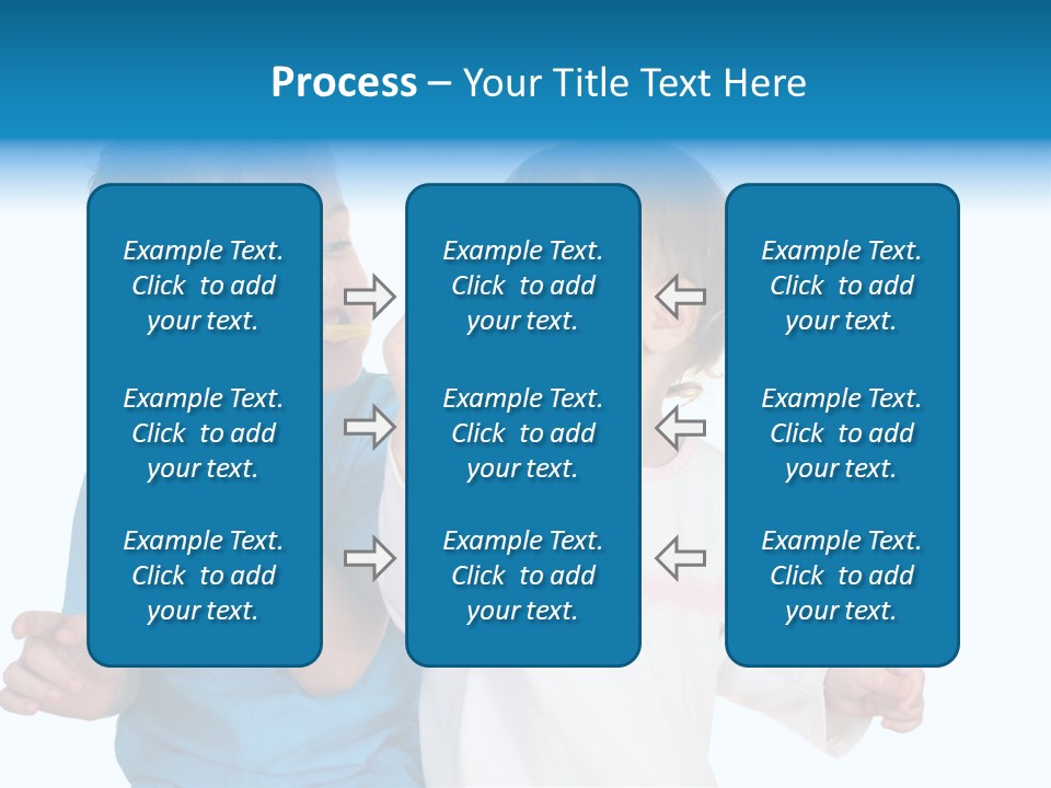 Children With Tooth Brushes PowerPoint Template