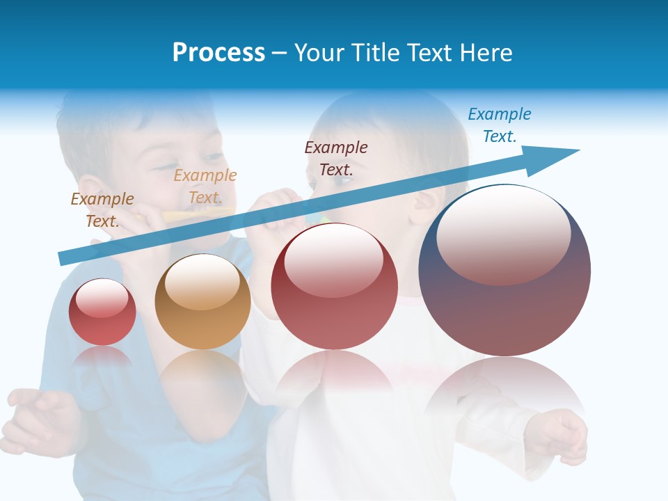 Children With Tooth Brushes PowerPoint Template