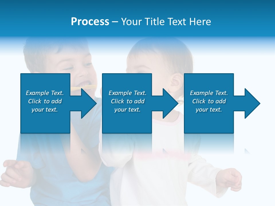 Children With Tooth Brushes PowerPoint Template