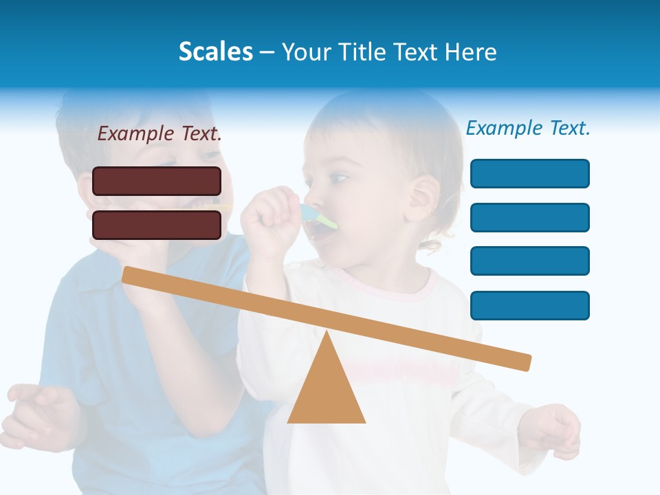 Children With Tooth Brushes PowerPoint Template
