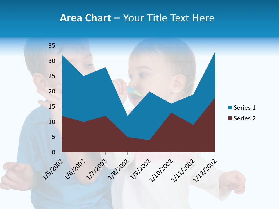 Children With Tooth Brushes PowerPoint Template