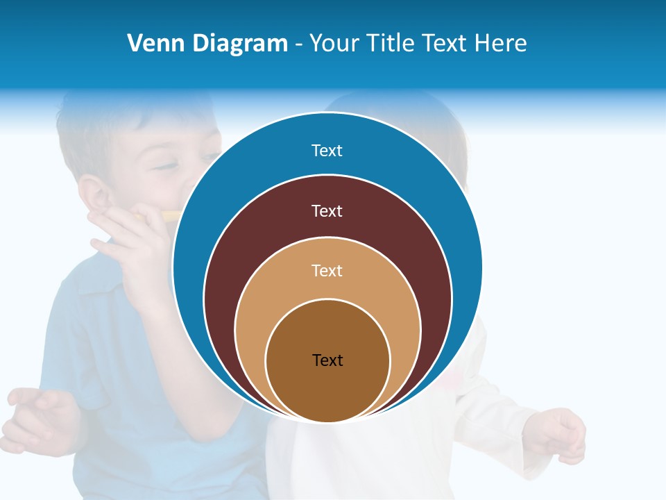 Children With Tooth Brushes PowerPoint Template
