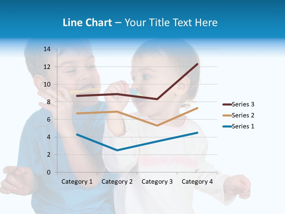 Children With Tooth Brushes PowerPoint Template