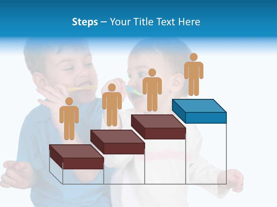 Children With Tooth Brushes PowerPoint Template