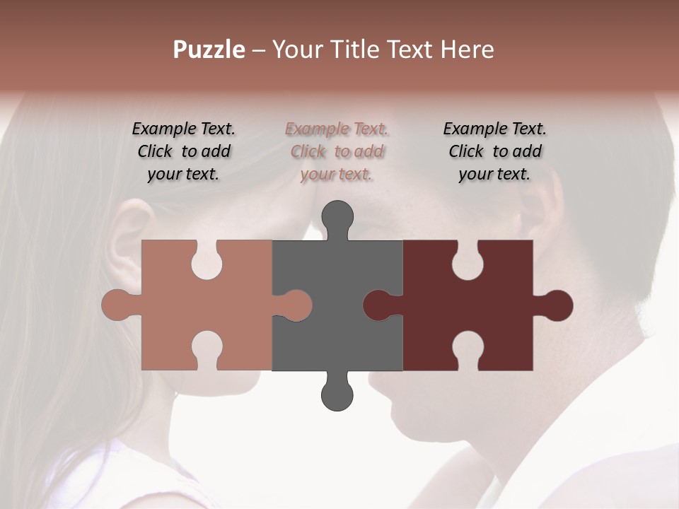 Photo Of A Father And Daughter With Their Heads Rested Together. PowerPoint Template