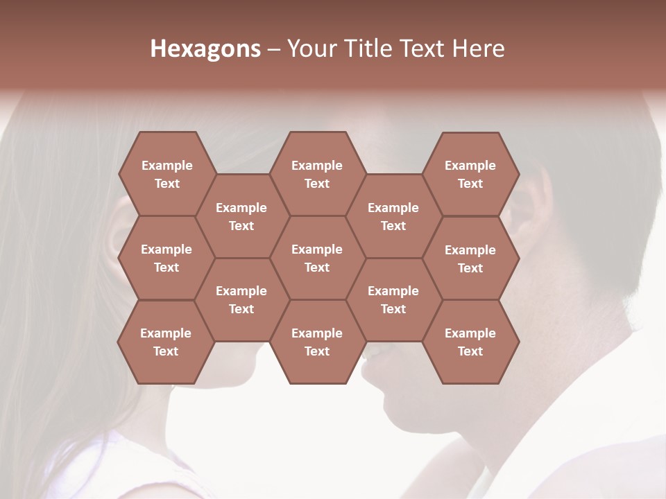 Photo Of A Father And Daughter With Their Heads Rested Together. PowerPoint Template