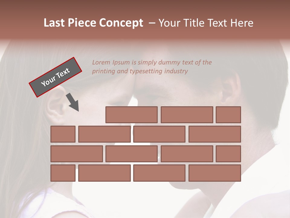 Photo Of A Father And Daughter With Their Heads Rested Together. PowerPoint Template