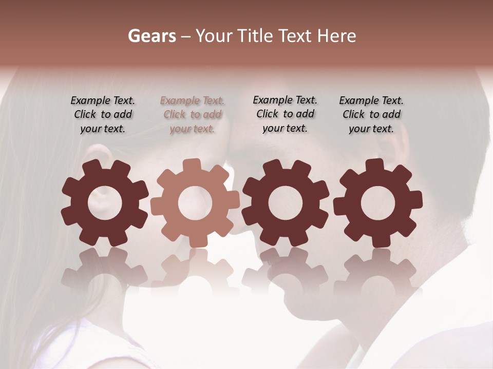 Photo Of A Father And Daughter With Their Heads Rested Together. PowerPoint Template