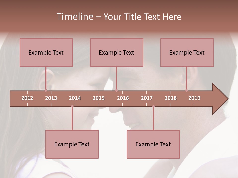 Photo Of A Father And Daughter With Their Heads Rested Together. PowerPoint Template