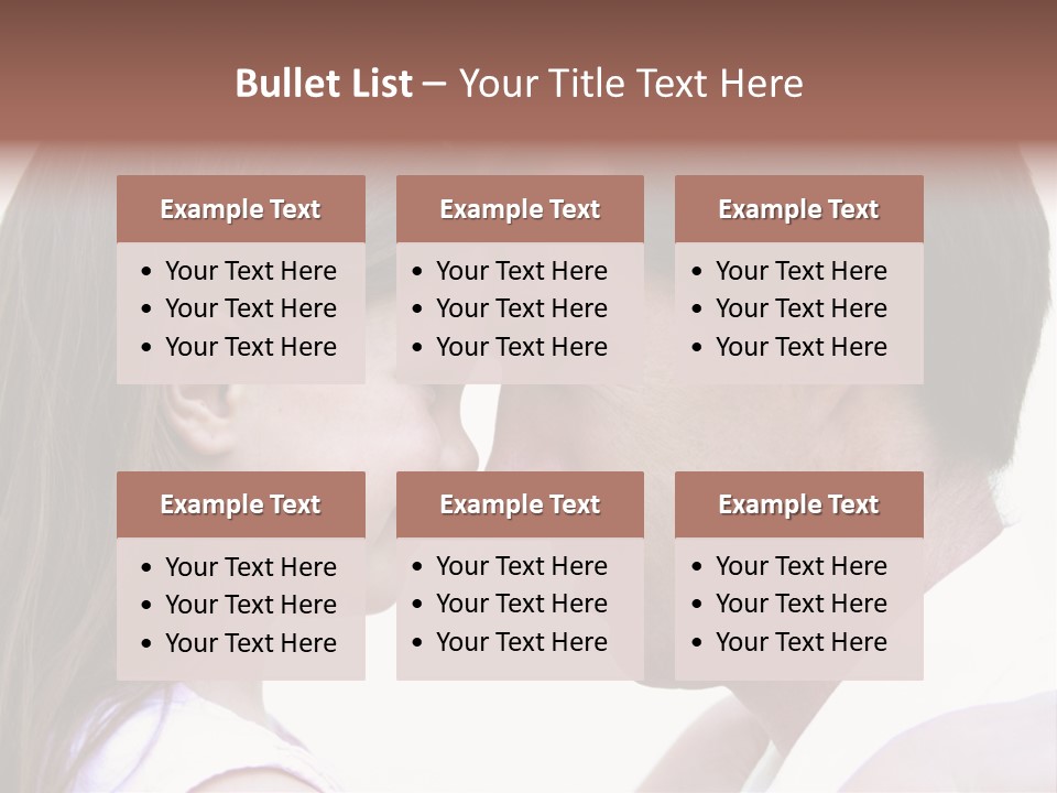 Photo Of A Father And Daughter With Their Heads Rested Together. PowerPoint Template