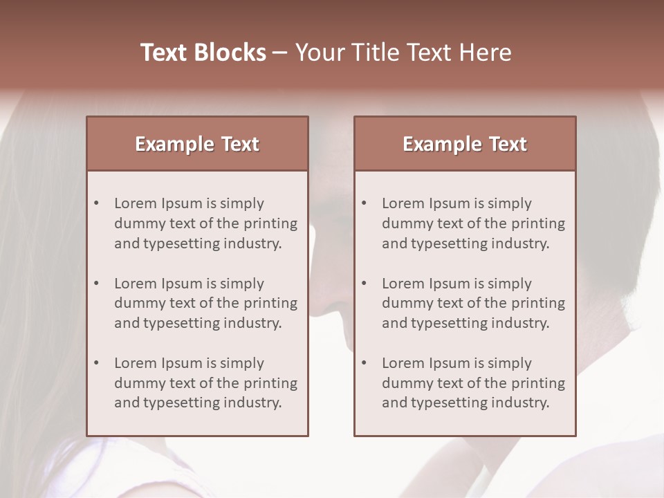 Photo Of A Father And Daughter With Their Heads Rested Together. PowerPoint Template