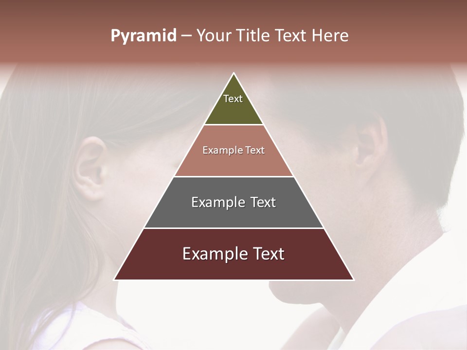 Photo Of A Father And Daughter With Their Heads Rested Together. PowerPoint Template