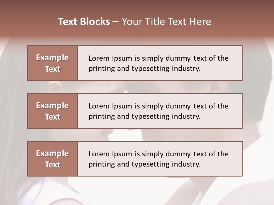 Photo Of A Father And Daughter With Their Heads Rested Together. PowerPoint Template