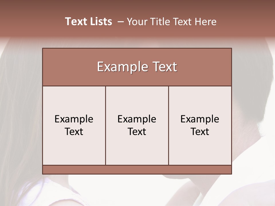 Photo Of A Father And Daughter With Their Heads Rested Together. PowerPoint Template