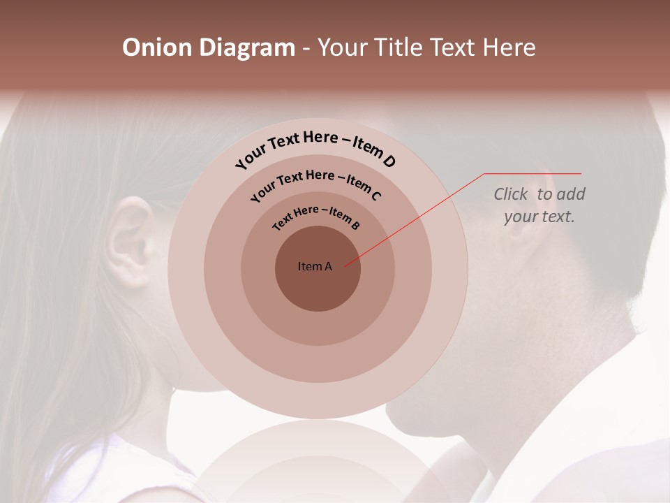 Photo Of A Father And Daughter With Their Heads Rested Together. PowerPoint Template