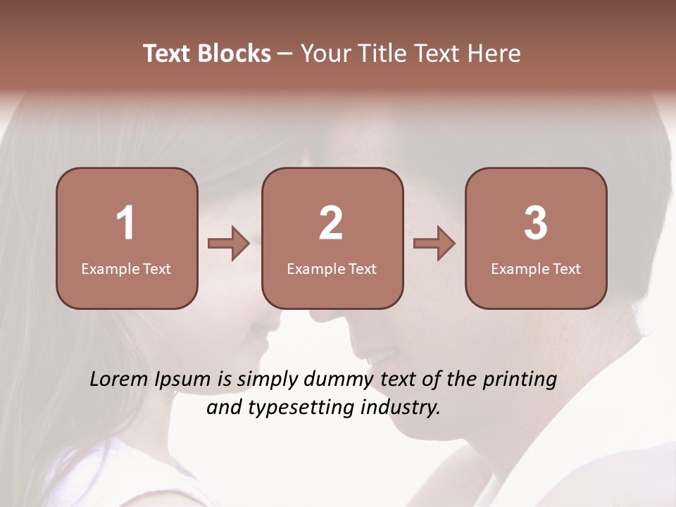 Photo Of A Father And Daughter With Their Heads Rested Together. PowerPoint Template