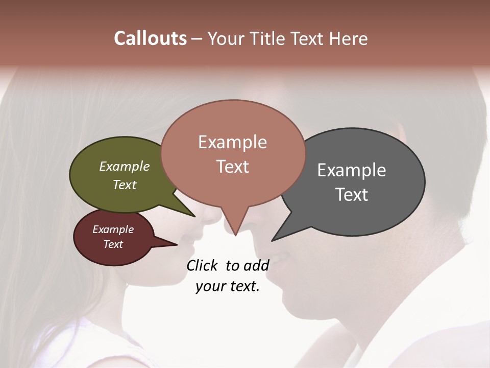 Photo Of A Father And Daughter With Their Heads Rested Together. PowerPoint Template