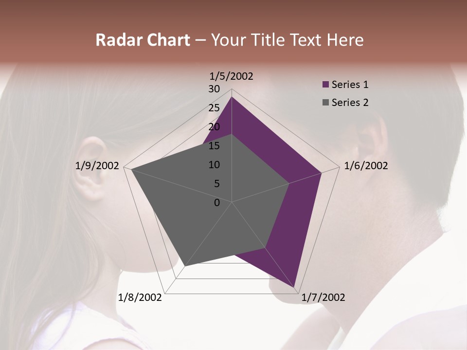 Photo Of A Father And Daughter With Their Heads Rested Together. PowerPoint Template