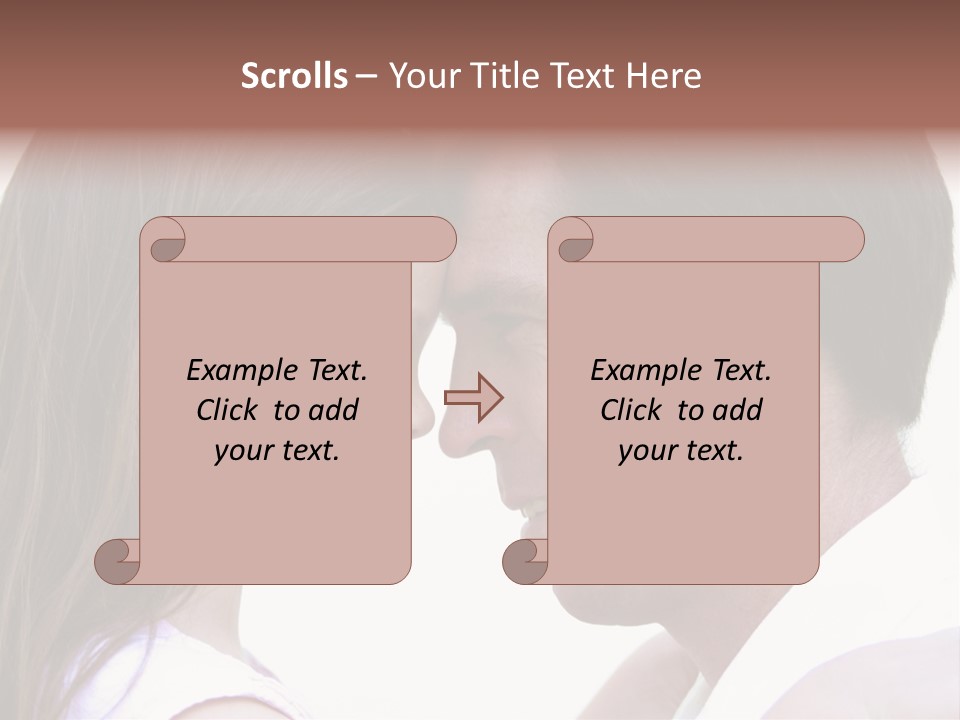 Photo Of A Father And Daughter With Their Heads Rested Together. PowerPoint Template