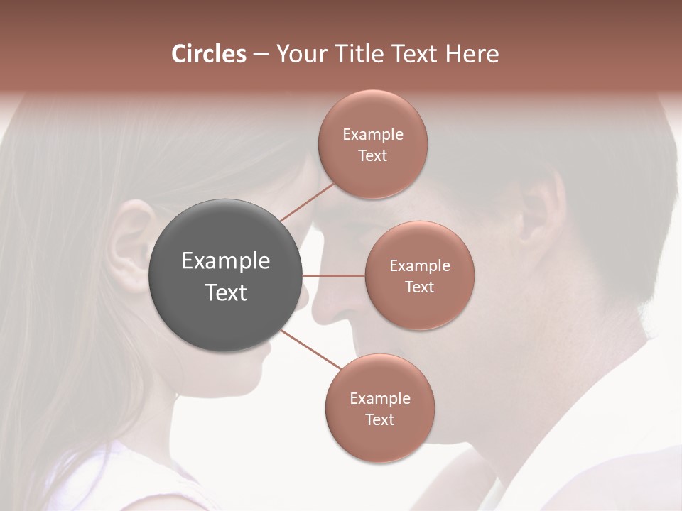 Photo Of A Father And Daughter With Their Heads Rested Together. PowerPoint Template