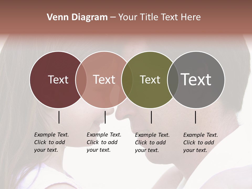 Photo Of A Father And Daughter With Their Heads Rested Together. PowerPoint Template