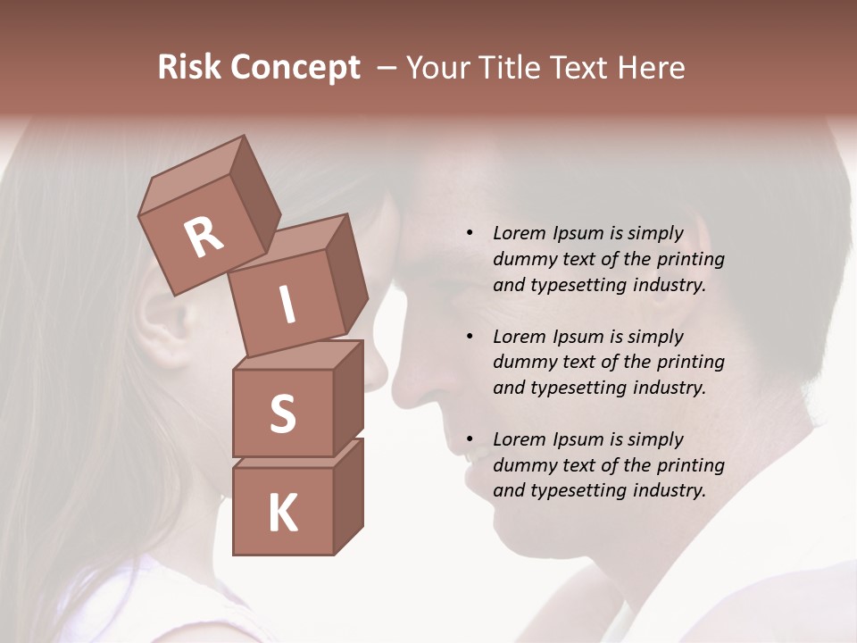 Photo Of A Father And Daughter With Their Heads Rested Together. PowerPoint Template