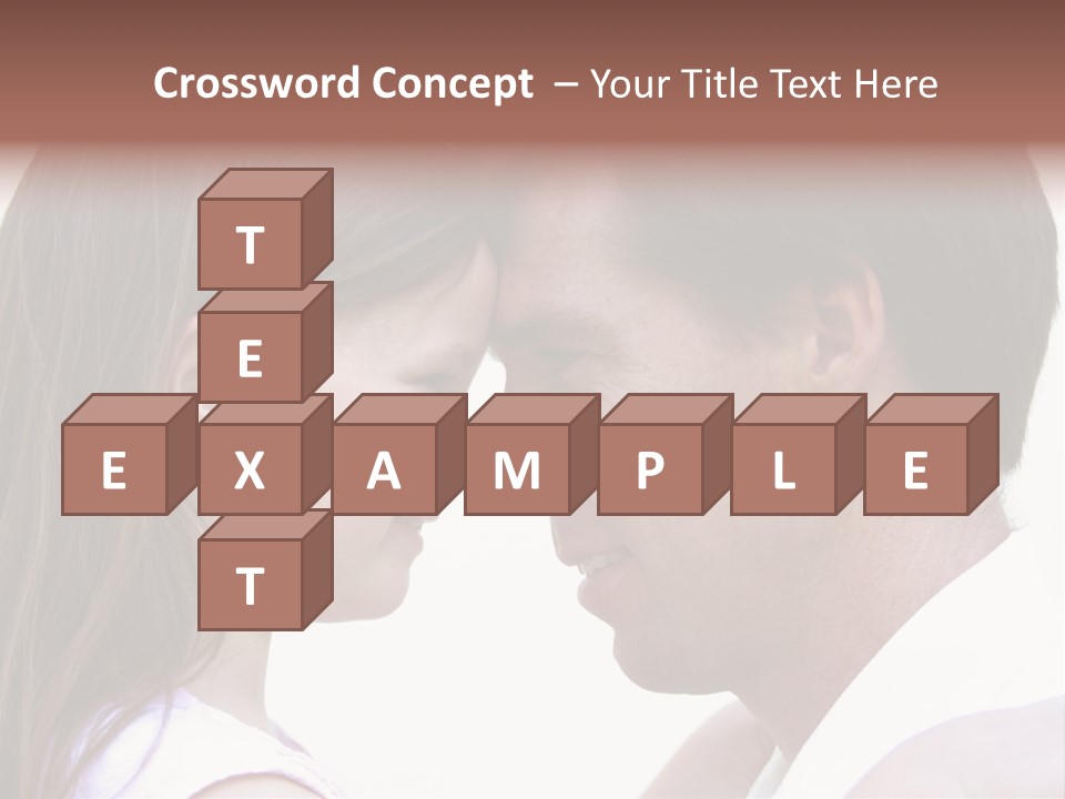 Photo Of A Father And Daughter With Their Heads Rested Together. PowerPoint Template