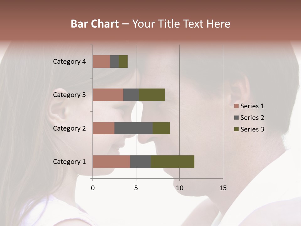 Photo Of A Father And Daughter With Their Heads Rested Together. PowerPoint Template