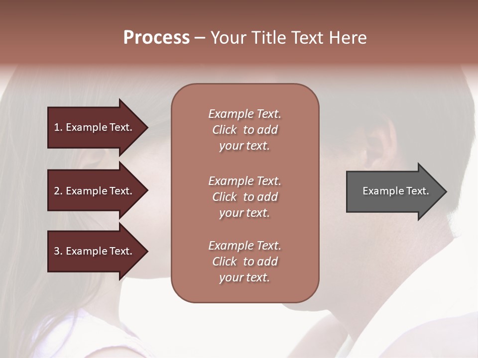 Photo Of A Father And Daughter With Their Heads Rested Together. PowerPoint Template