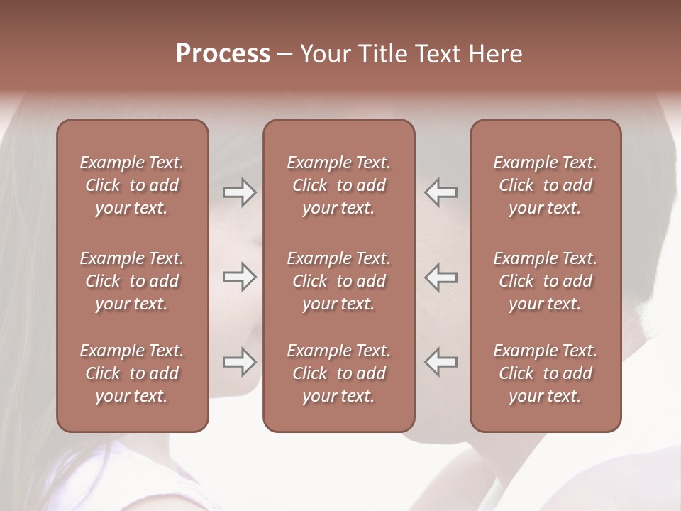 Photo Of A Father And Daughter With Their Heads Rested Together. PowerPoint Template