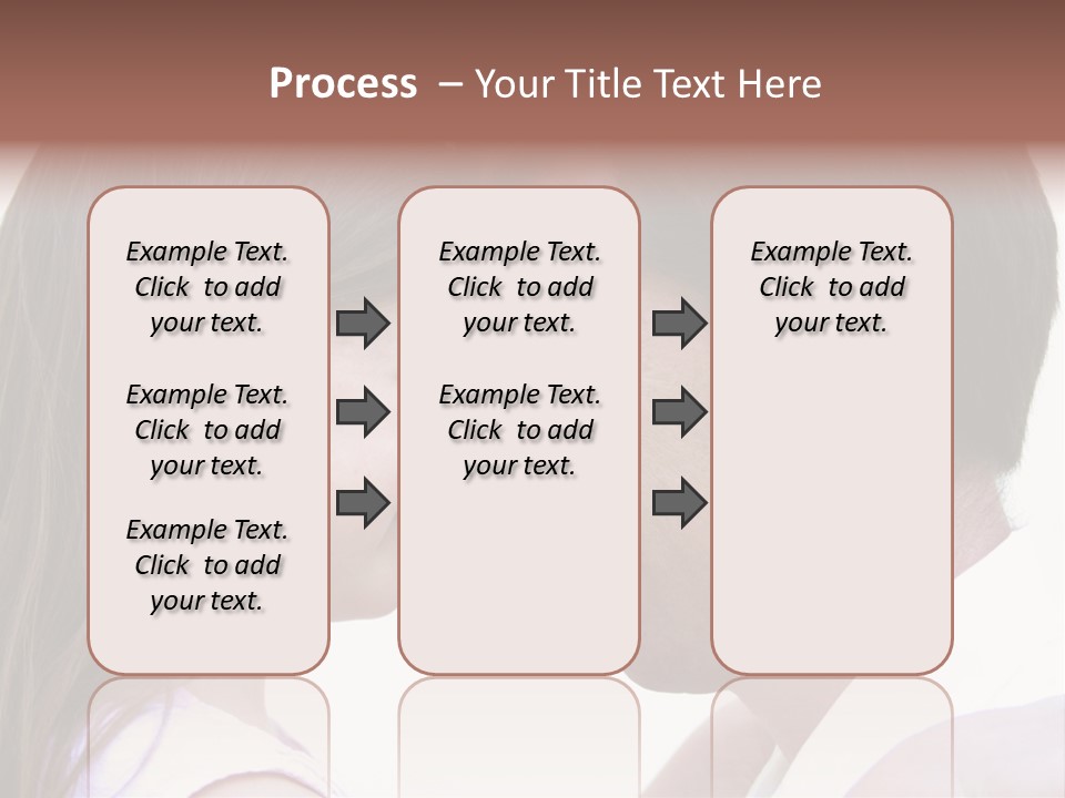 Photo Of A Father And Daughter With Their Heads Rested Together. PowerPoint Template