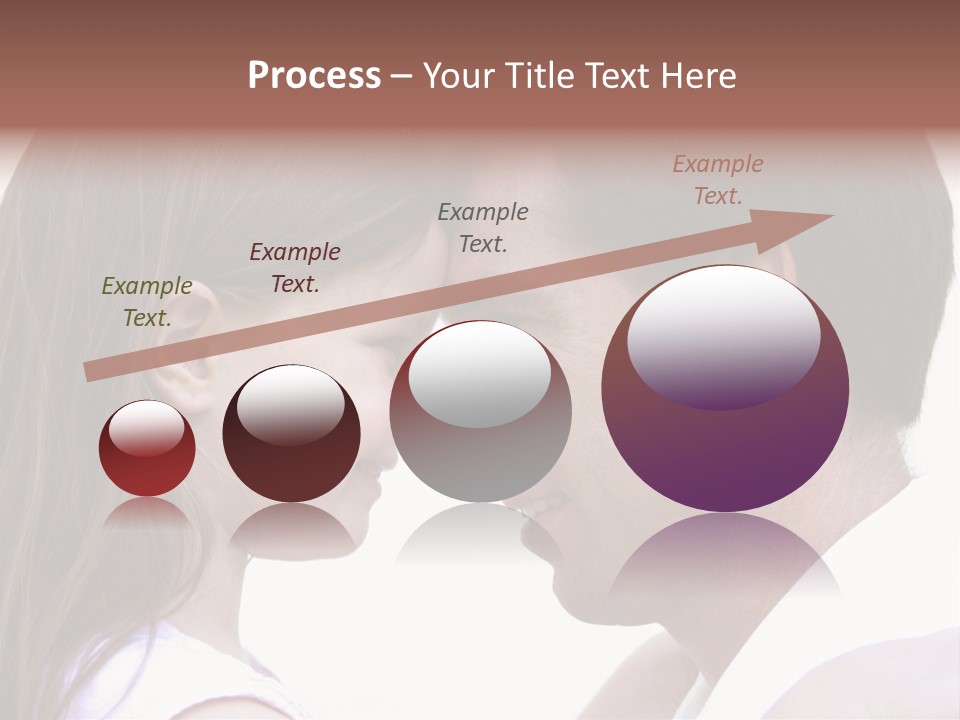 Photo Of A Father And Daughter With Their Heads Rested Together. PowerPoint Template