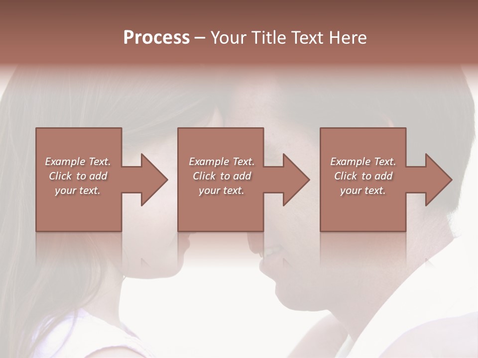 Photo Of A Father And Daughter With Their Heads Rested Together. PowerPoint Template