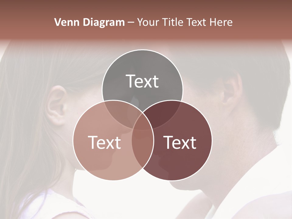 Photo Of A Father And Daughter With Their Heads Rested Together. PowerPoint Template